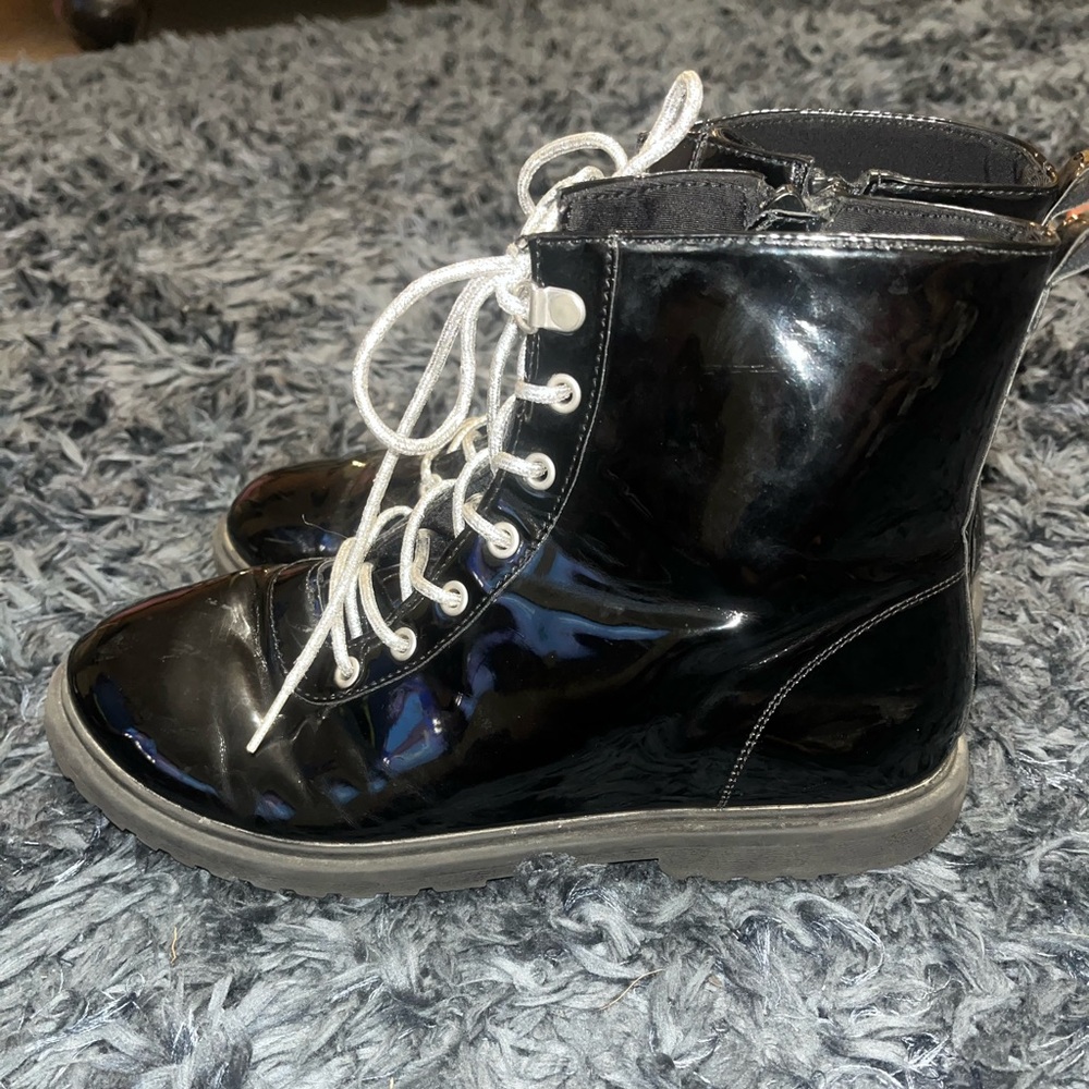 Black Patent Leather Old Navy Boots